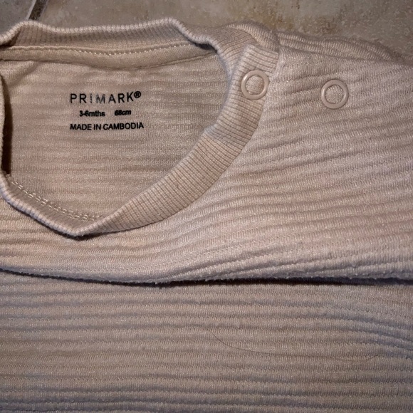 ‼️NWOT: Primark Ribbed Beige Matching Sweat Set - 3-6 M - Picture 6 of 7